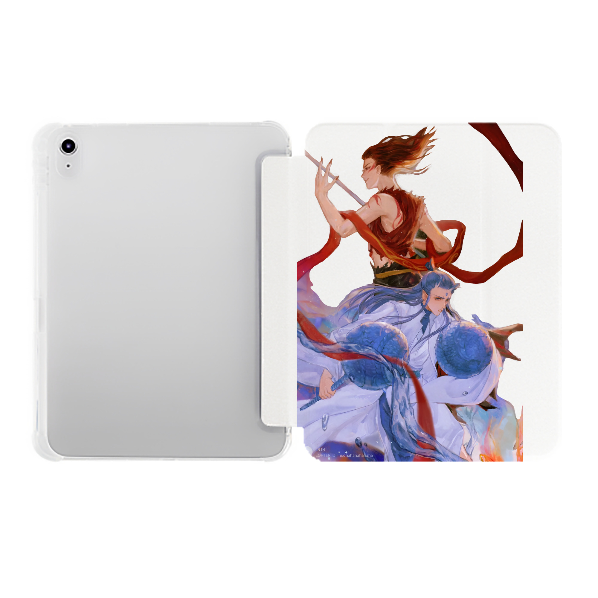 （画像用） Ne Zha 2 ナタ 魔童の大暴れ IPad ケース ペン収納付き 三つ折りスタンド PUレザー×シリコン 対応機種9.5/10.5/10.9インチ